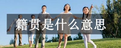 ​籍贯是什么意思(籍贯怎么填写才正确)