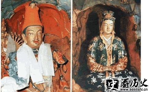 松赞干布（左）