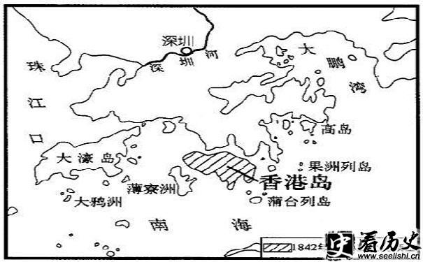 南京条约通商口岸示意图