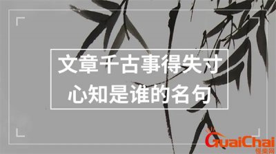 ​文章千古事得失寸心知的意思是什么 文章千古事得失寸心知是谁的诗