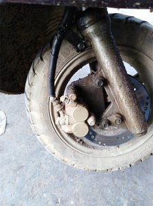 ​电动车碟刹更换刹车全过程以及拆解技巧方法分享