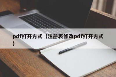​pdf打开方式（注册表修改pdf打开方式）