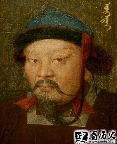 窝阔台油画