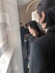 ​刘涛参加成都艺术展，一抹红唇更显优雅气质