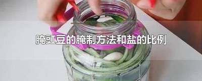 ​泡豇豆盐的比例 腌咸豇豆的腌制方法窍门
