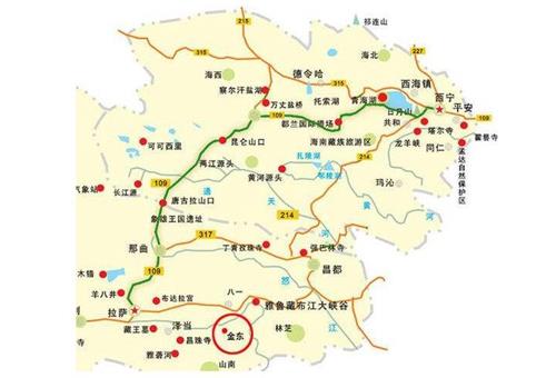 文成公主进藏的路线