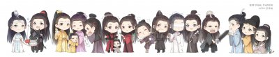 ​有太太画了这张魔道全家福