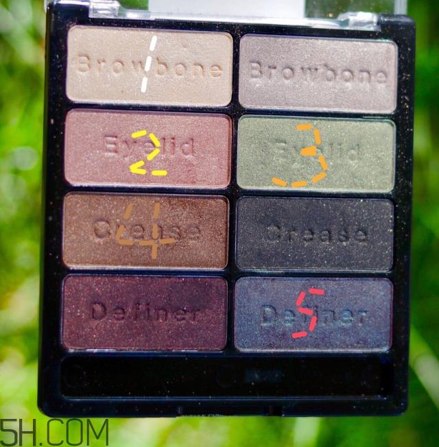 wet n wild8色眼影盘试色_画法教程