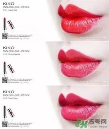 kiko情人节限定口红色号 kiko心形口红试色