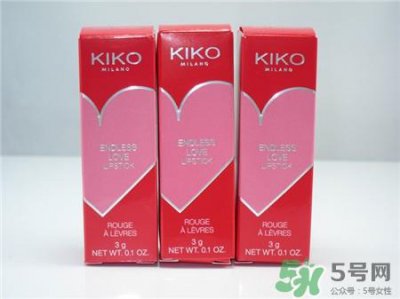 ​kiko情人节限定口红色号 kiko心形口红试色