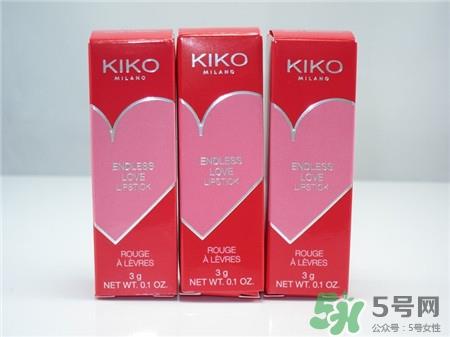 kiko情人节限定口红色号 kiko心形口红试色