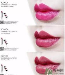 kiko情人节限定口红色号 kiko心形口红试色