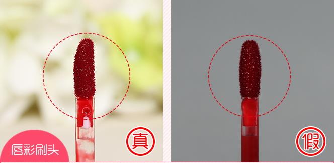the same得鲜糖果染唇液真假辨别对比图
