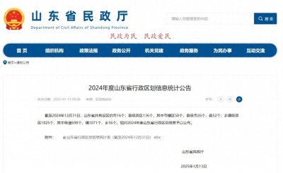 ​最新！山东省行政区划信息公布