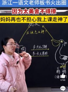 ​浙江一语文老师的“板书”走红，网友：语文需要人情味