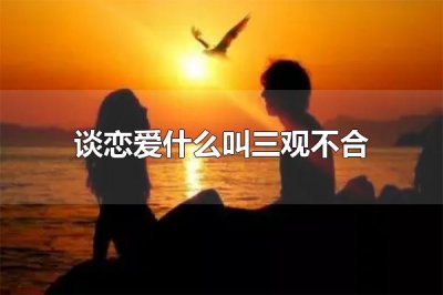 ​谈恋爱什么叫三观不合 世界观、人生观、价值观存在矛盾