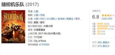 ​豆瓣6.8！《缝纫机乐队》能把《煎饼侠》丢的口碑找回来吗？