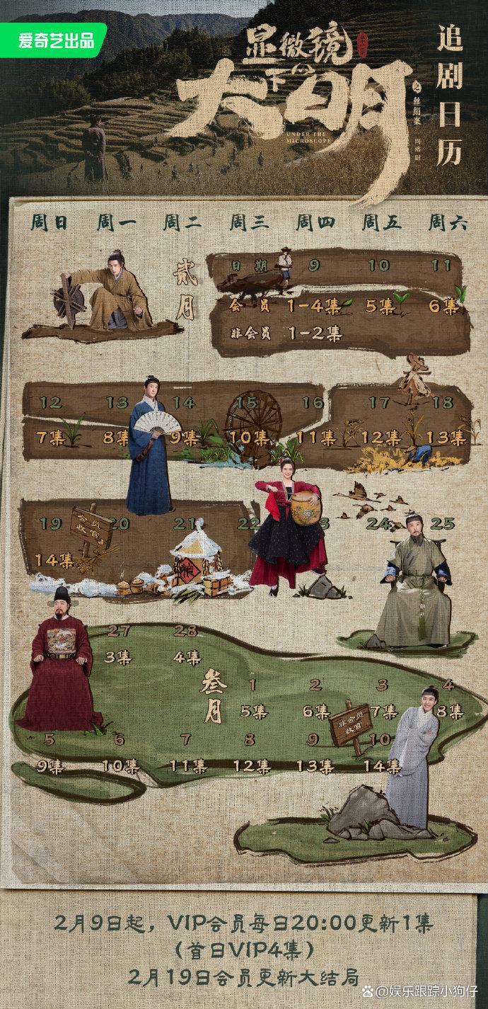 定档!张若昀《显微镜下的大明》追剧日历:首更4集,随后日更1集