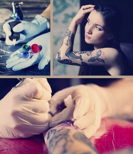 ​纹身女孩，独特而迷人的美