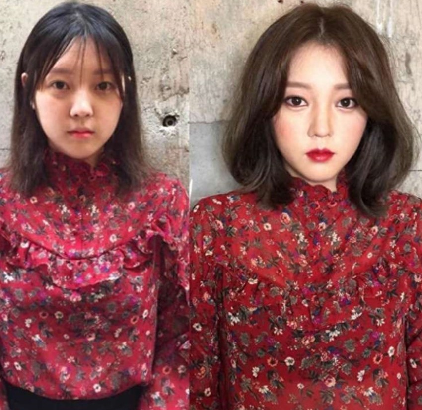 女孩们化妆前后的对比图：看完再也不相信世上有真美女了