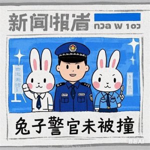 ​杭州交警辟谣“兔子警官”被撞