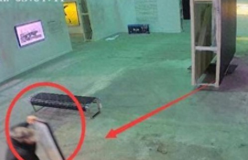 胆大小偷偷走价值29万元的名画，被监控清晰地拍摄了下来