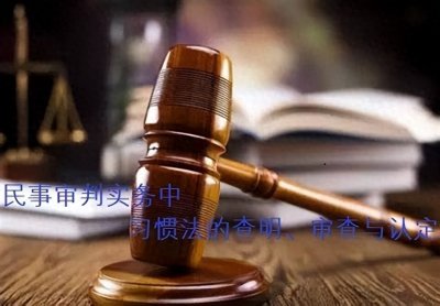 ​民事审判实务中习惯法的查明、审查与认定