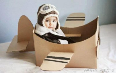 ​幼儿园手工-废纸箱做成大飞机，还可以坐个小驾驶员（附教程）